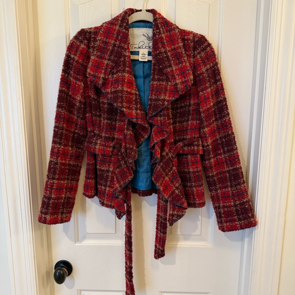 Anthropologie Tabitha plaid blazer